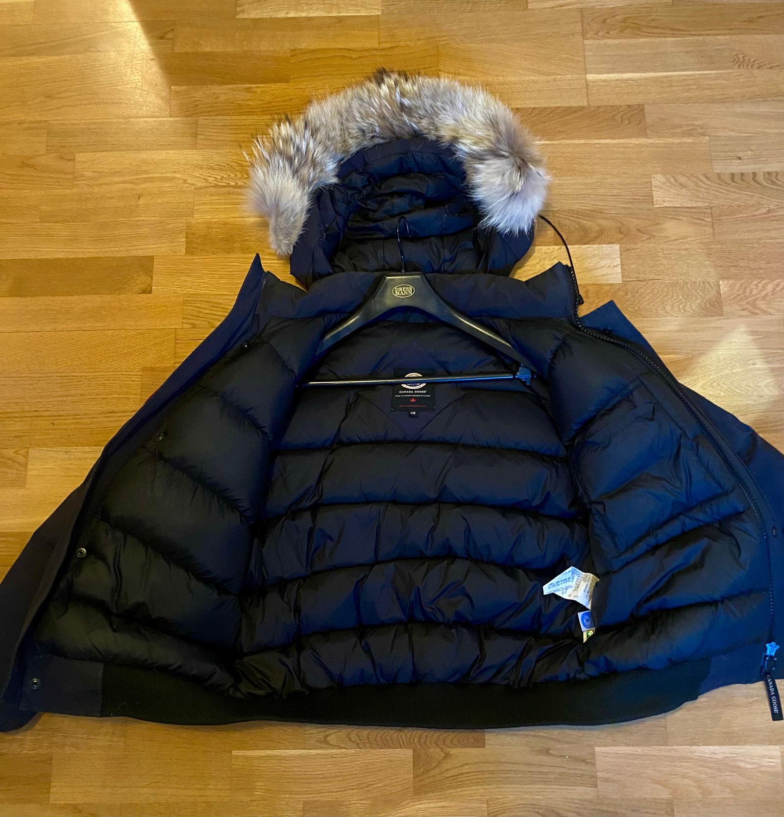 Canada Goose jakke morkebla str. L G large FINN torget