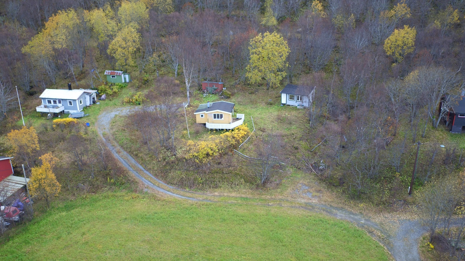 Gul hytte Galleribilde