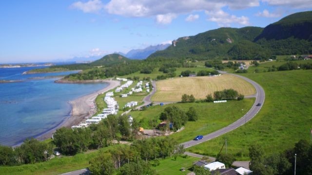 Utsikt campingen på Løp strand Galleribilde