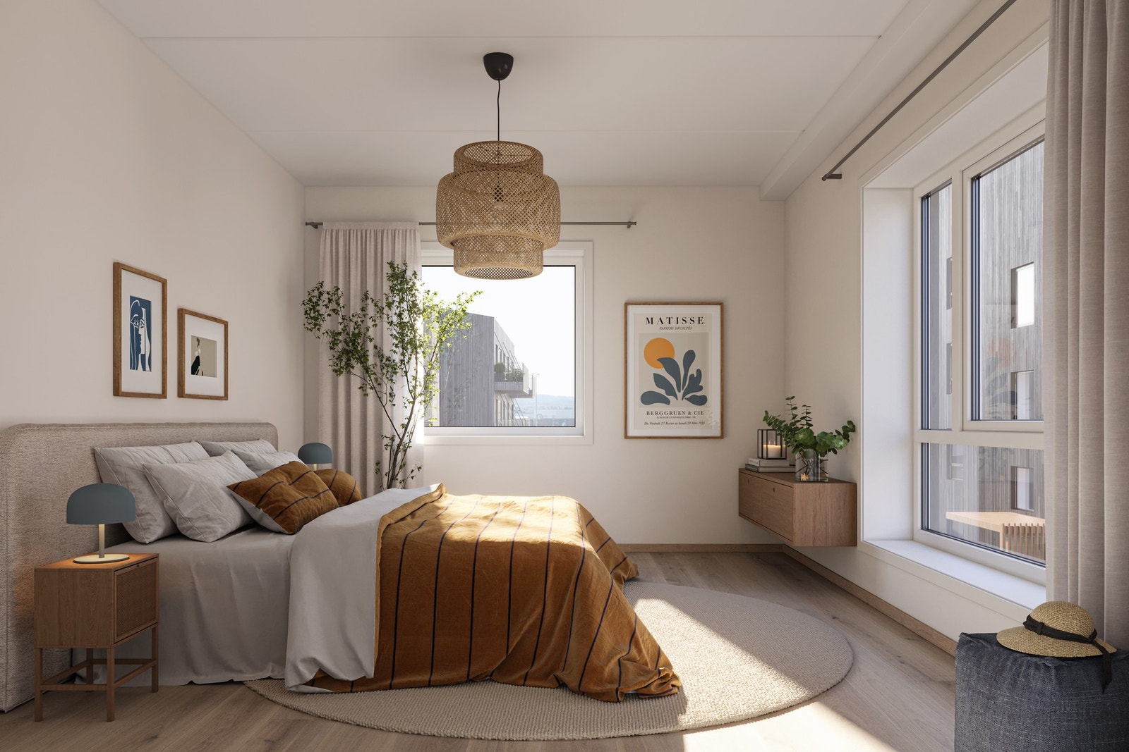 Leiligheten har to soverom av god størrelse. Illustrasjon, avvik vil forekomme. Galleribilde