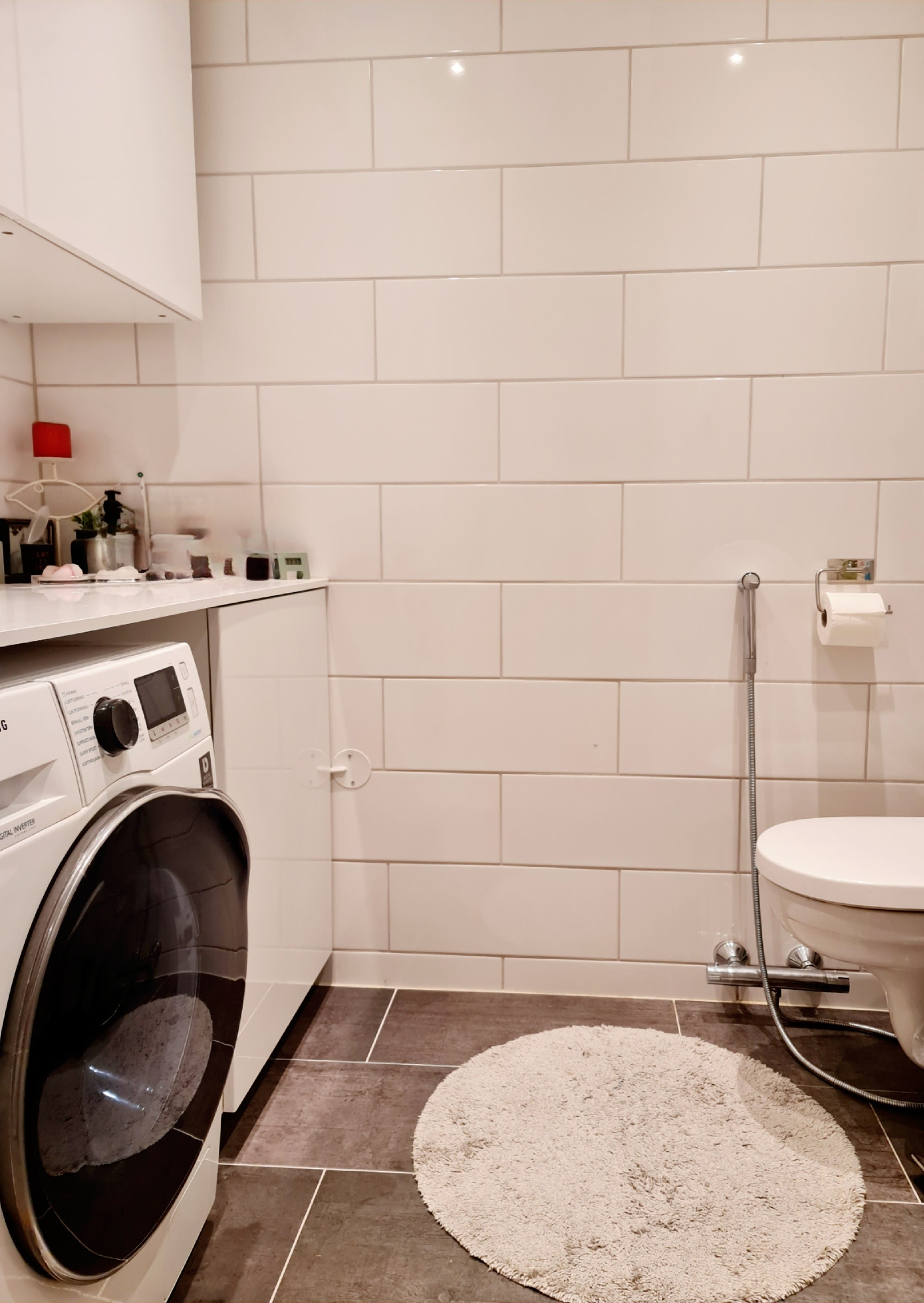 Toilett 1 med vaskemaskinn Galleribilde