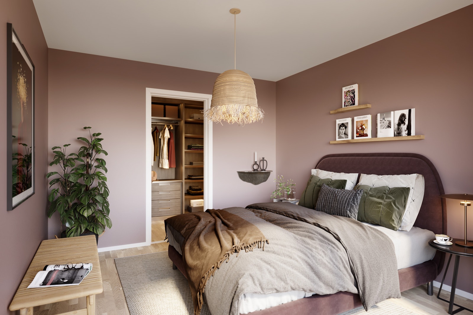 Standarden er sparklede og malt gips med listefri overgang mellom vegg og himling Galleribilde