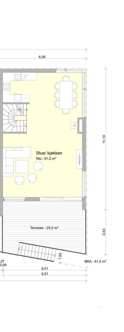 Plantegning 1. etasje Galleribilde