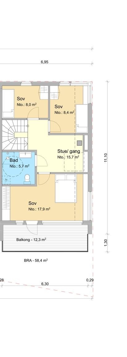Plantegning 2. etasje Galleribilde