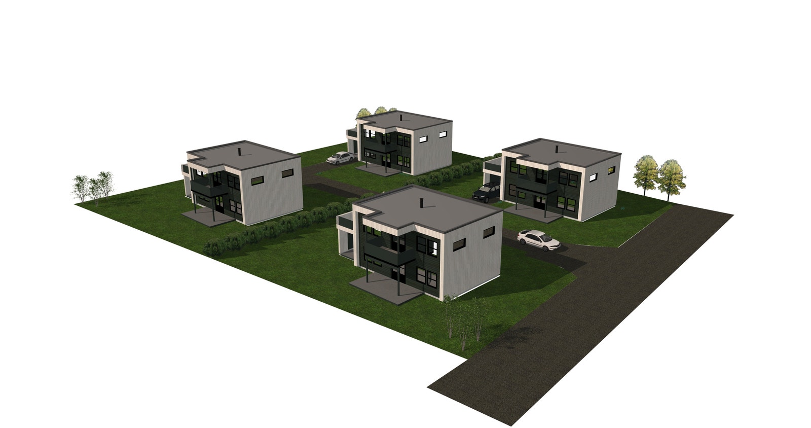 NYHET! Fokus Bygg har gleden av å presentere dette flotte feltet planlagt bygd på Øvre Nordstranda. NB: Bildet er kun en illustrasjon og endringer kan forekomme. Galleribilde