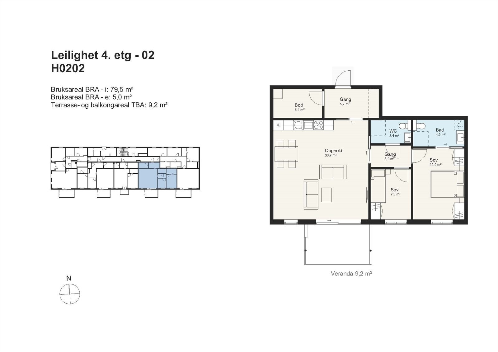 Plantegning L2-4 Galleribilde