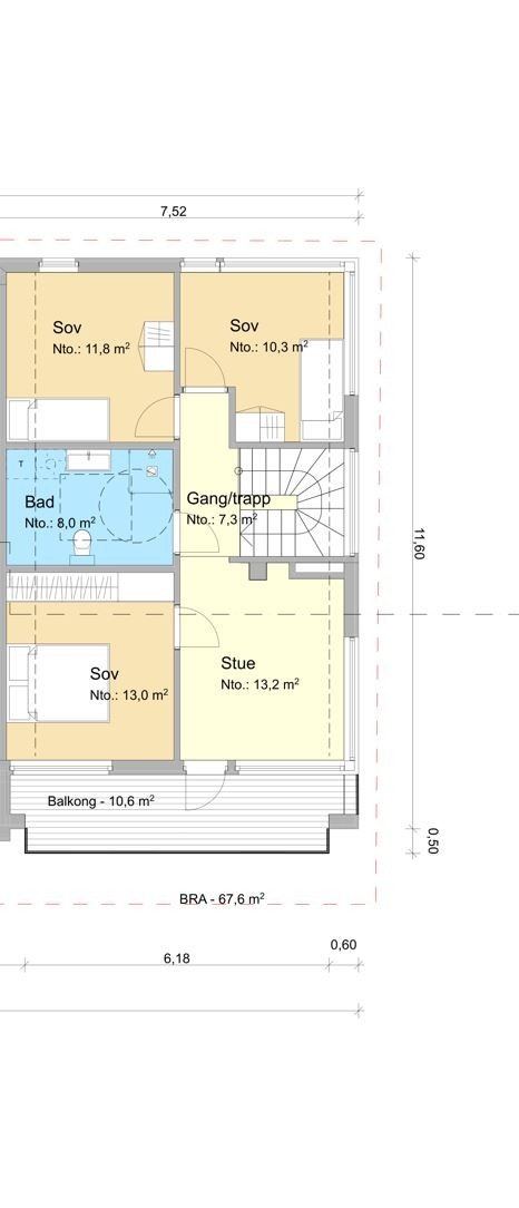 Plantegning 3. etasje Galleribilde