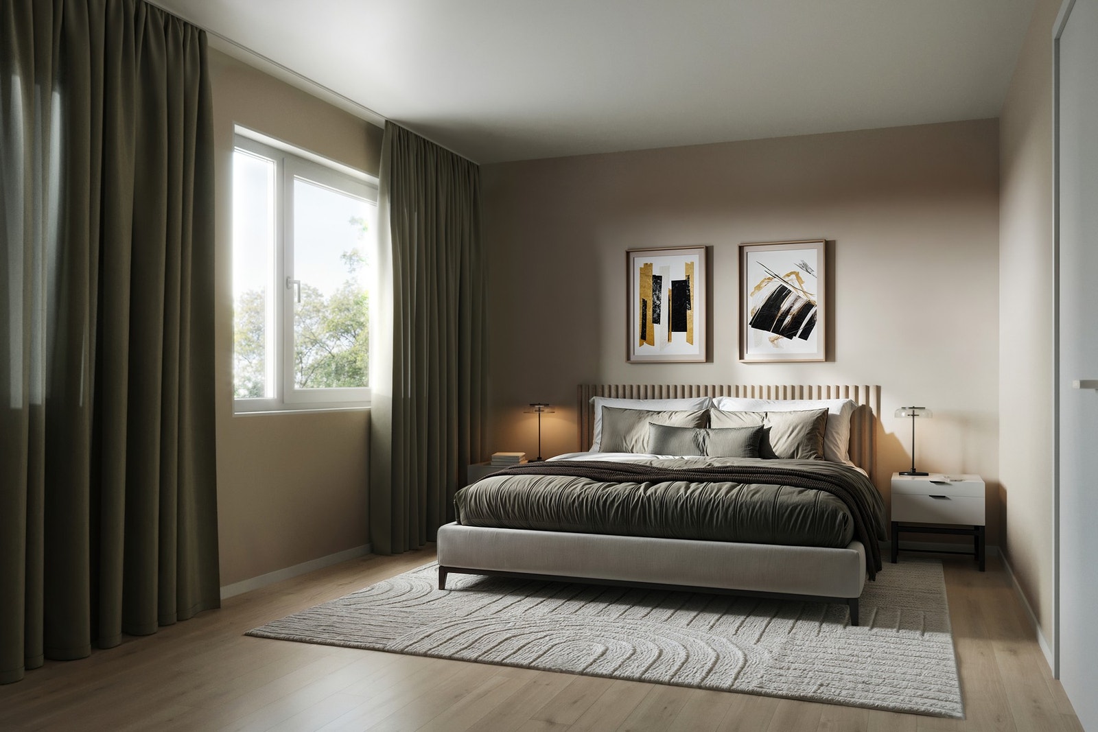 Boligene får totalt 4-5 soverom, med mulighet for fleksibel romløsning i tredje etasje. I andre etasje er det planlagt tre soverom på henholdsvis 7,9, 10 og 15,6 kvm. I tredje etasje kan man velge mellom å benytte rommet på 7,9 kvm som et ekstra sover... Galleribilde