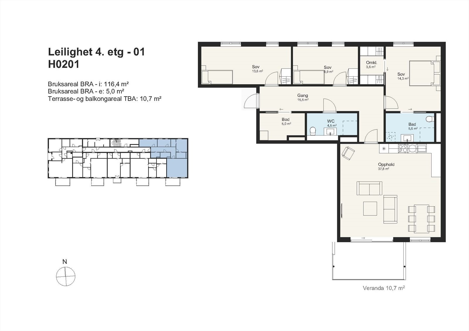 Plantegning L1-4 Galleribilde