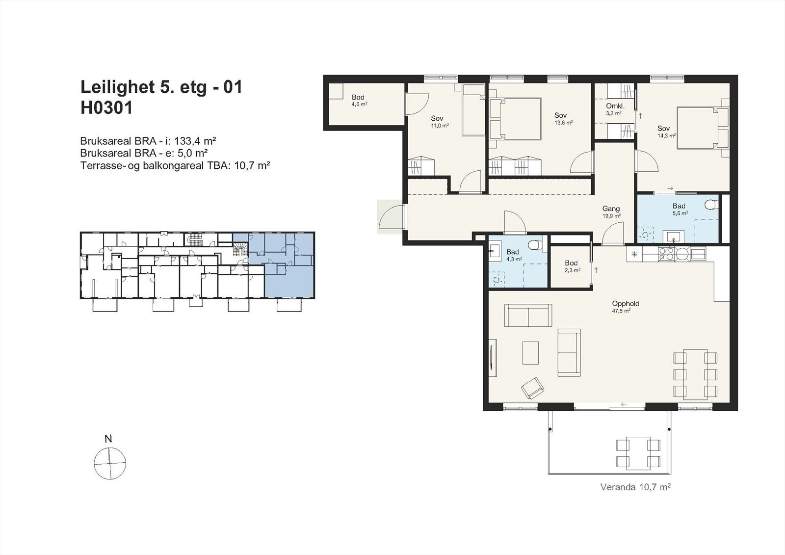 Plantegning L1-5 Galleribilde