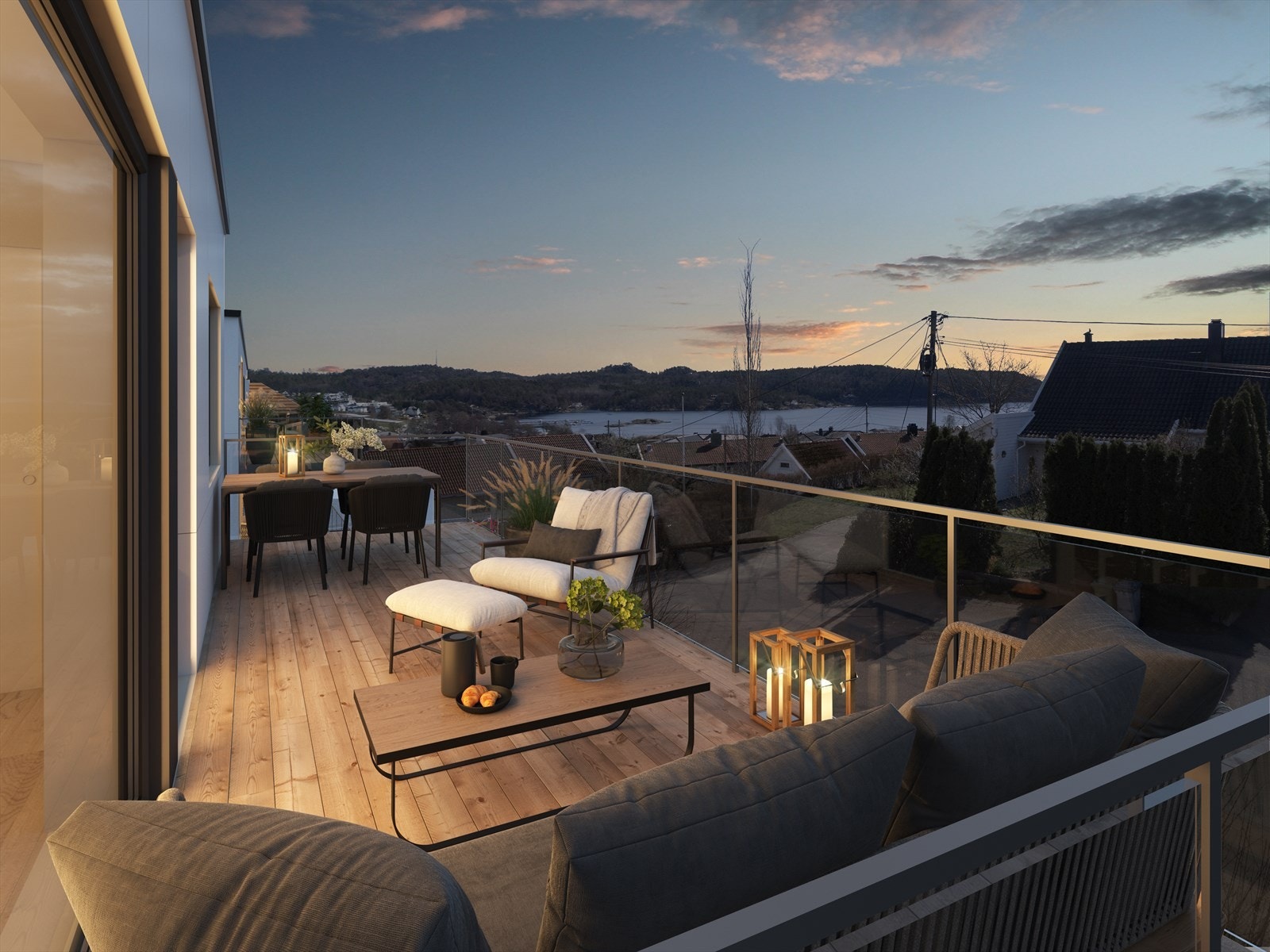 Fagertunveien Veranda A3-D ny utsikt kveld 02.jpg Galleribilde