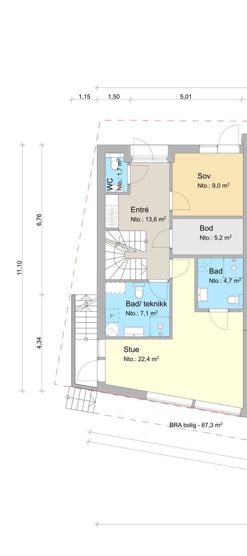 Plantegning underetasje Galleribilde
