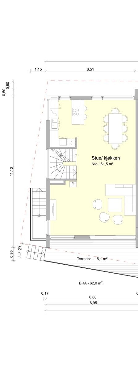 Plantegning 1. etasje Galleribilde