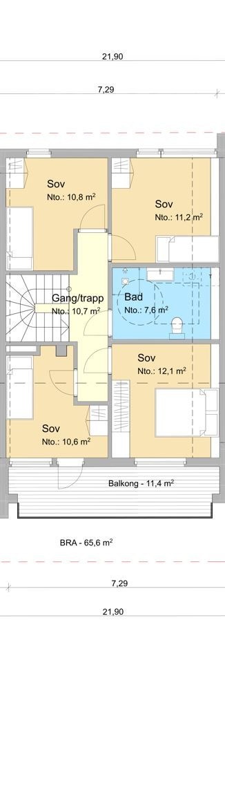 Plantegning 3. etasje Galleribilde