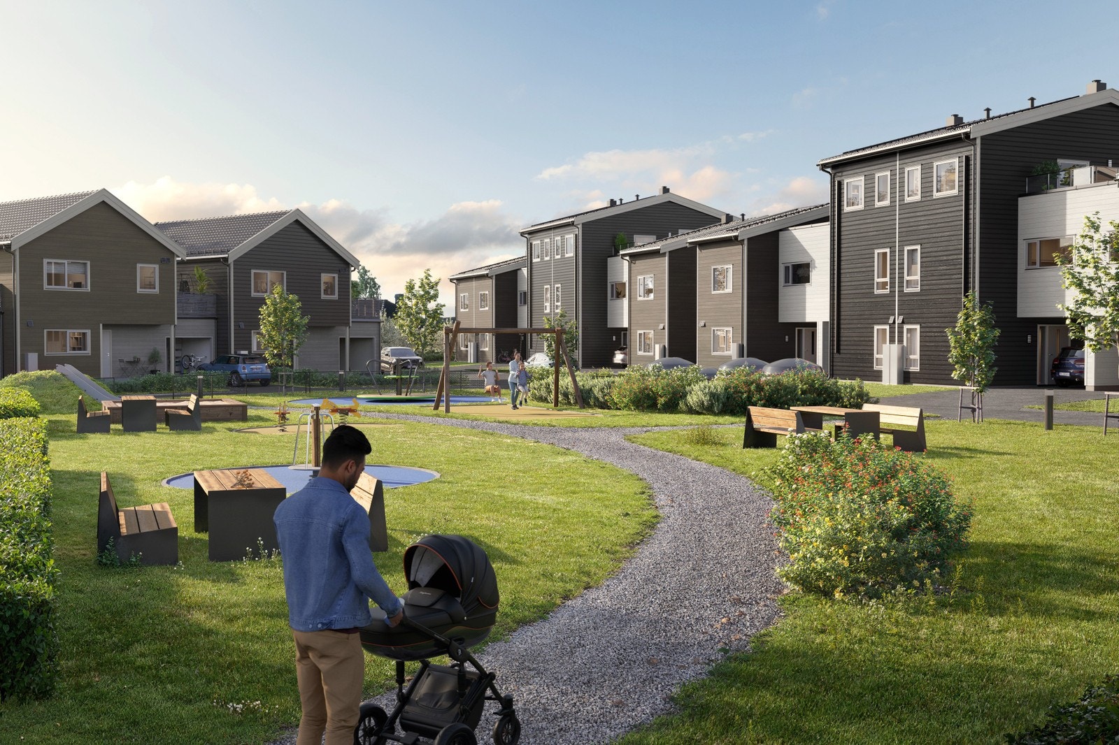 Flotte utearealer som er lagt til rette for store og små Galleribilde