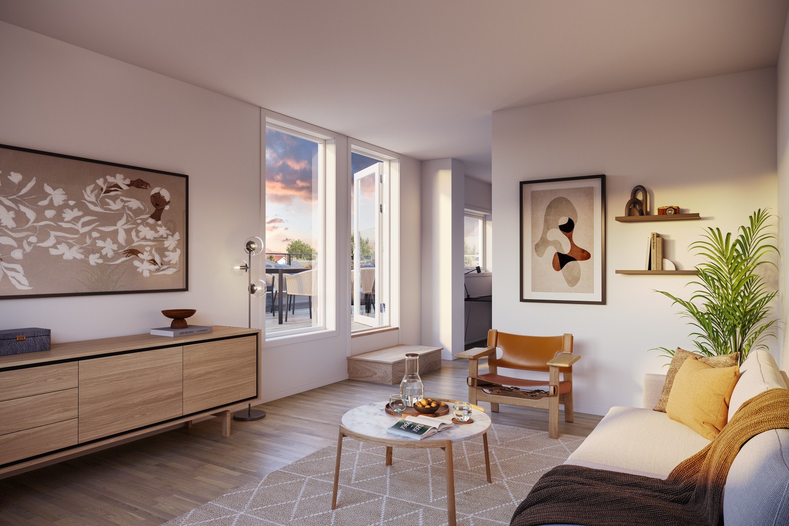 6-romsene har loftstue med utegang til privat takterrasse! Galleribilde