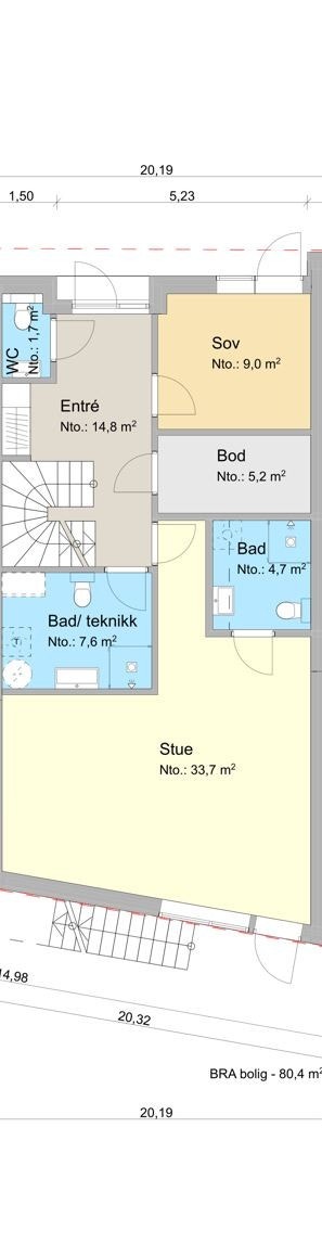 Plantegning underetasje Galleribilde