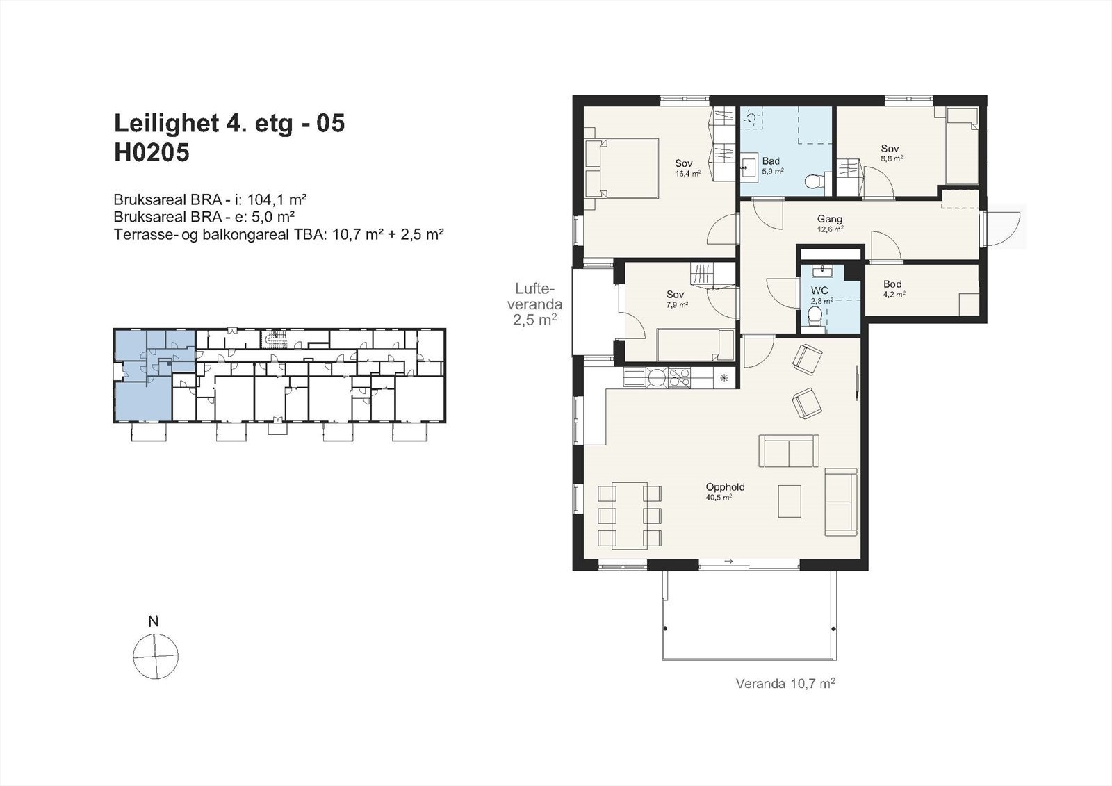 Plantegning L5-4 Galleribilde