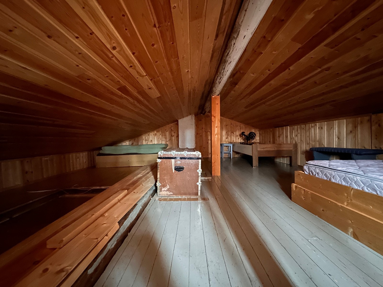 Sovehemsen som går over deler av hytta Galleribilde