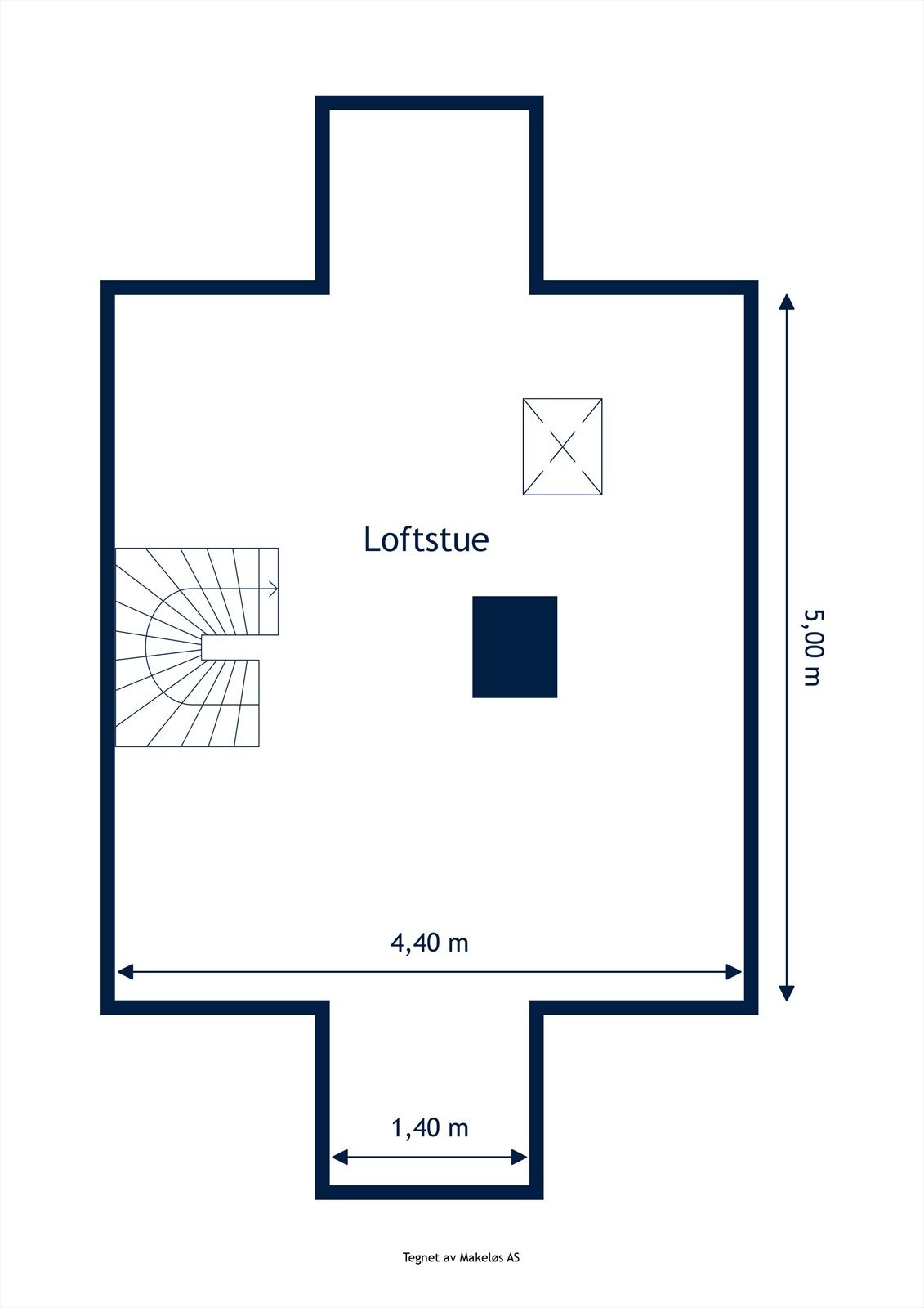 Plantegning loft. Galleribilde