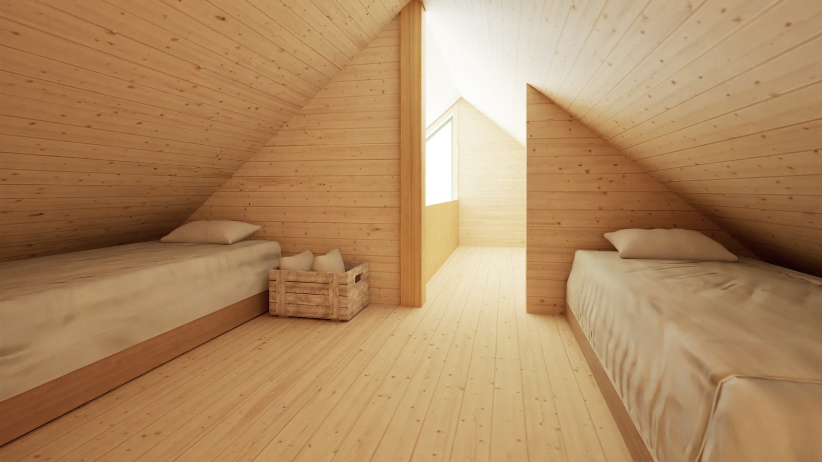 Hemsløsning med mulighet for plassbygde senger Galleribilde