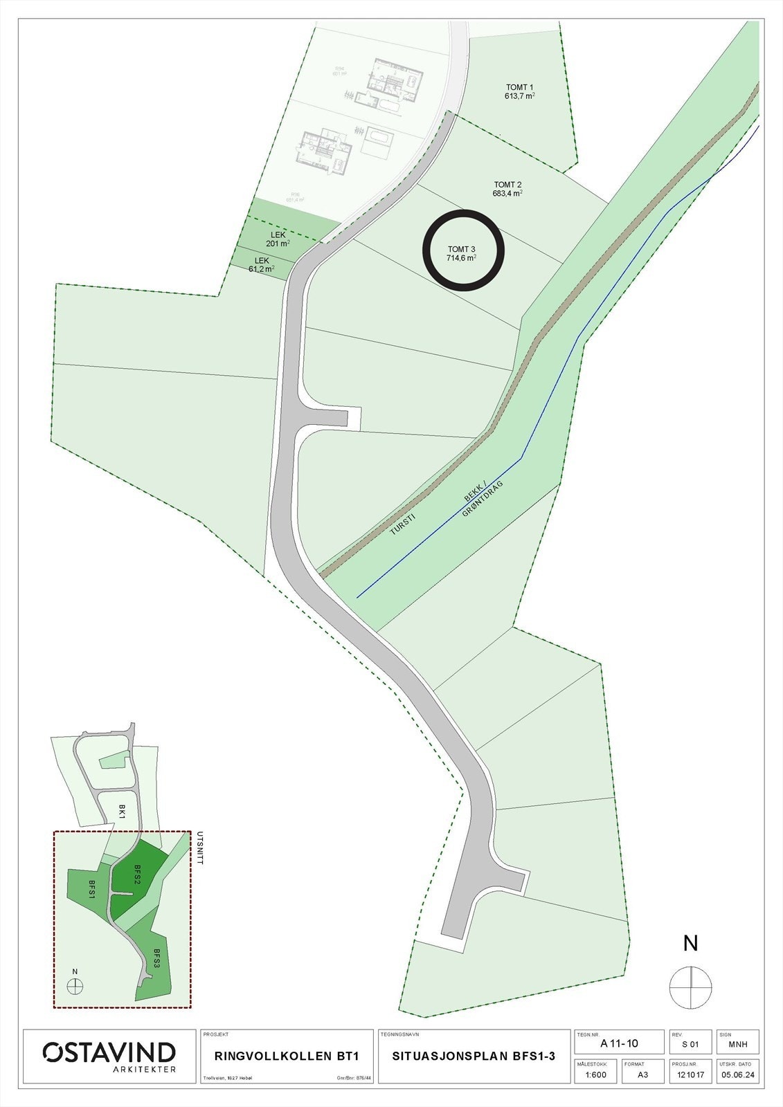 Tomt 1 - 714 kvm - kr 1 290 000,- Galleribilde