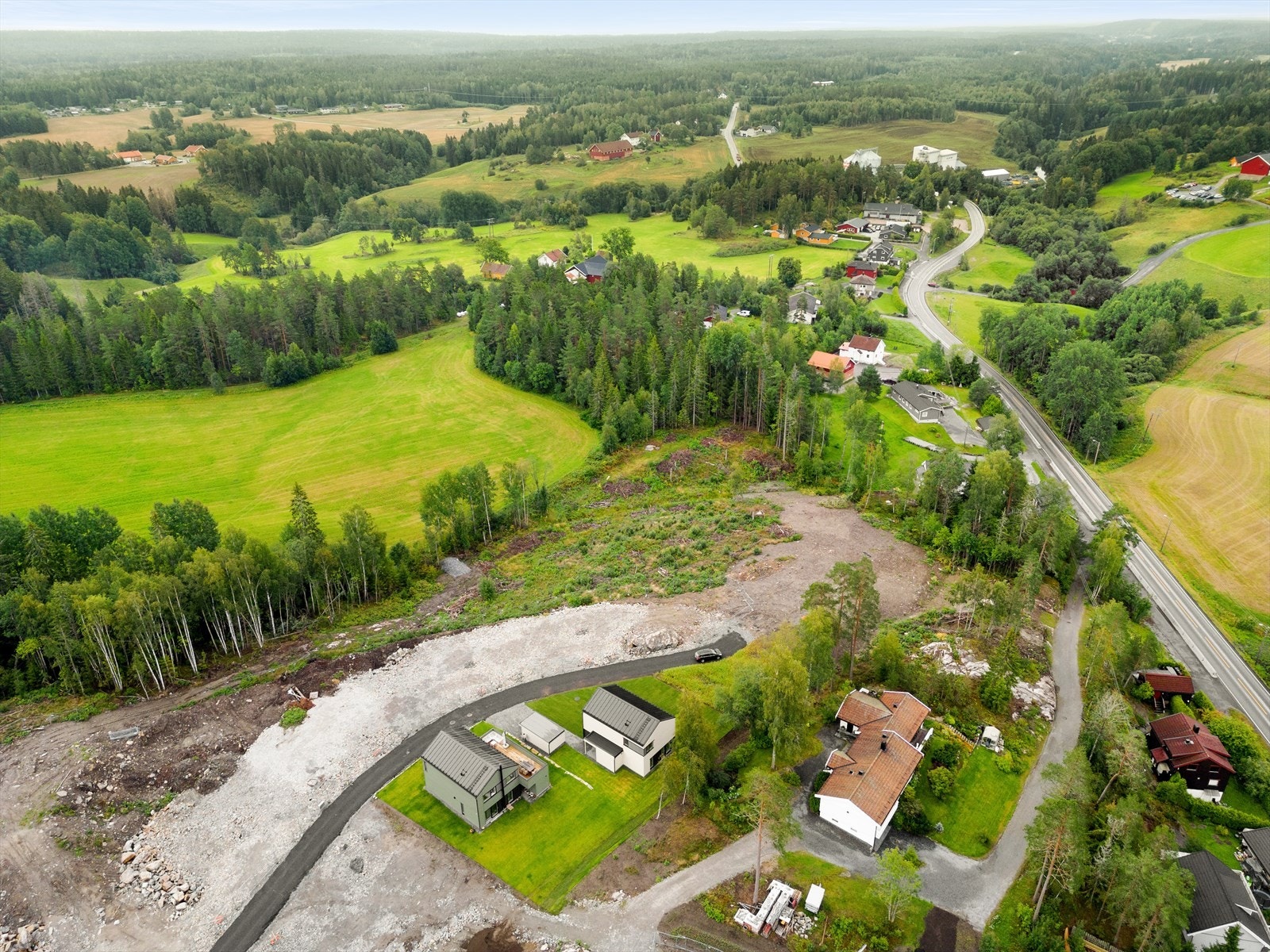 Dronebilde fra boligområdet Galleribilde