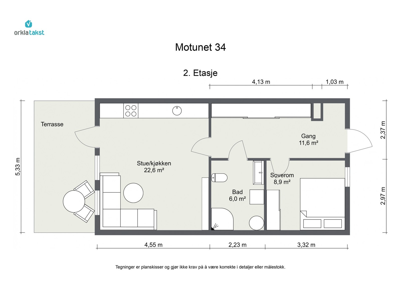 Plantegning 2. etasje Galleribilde