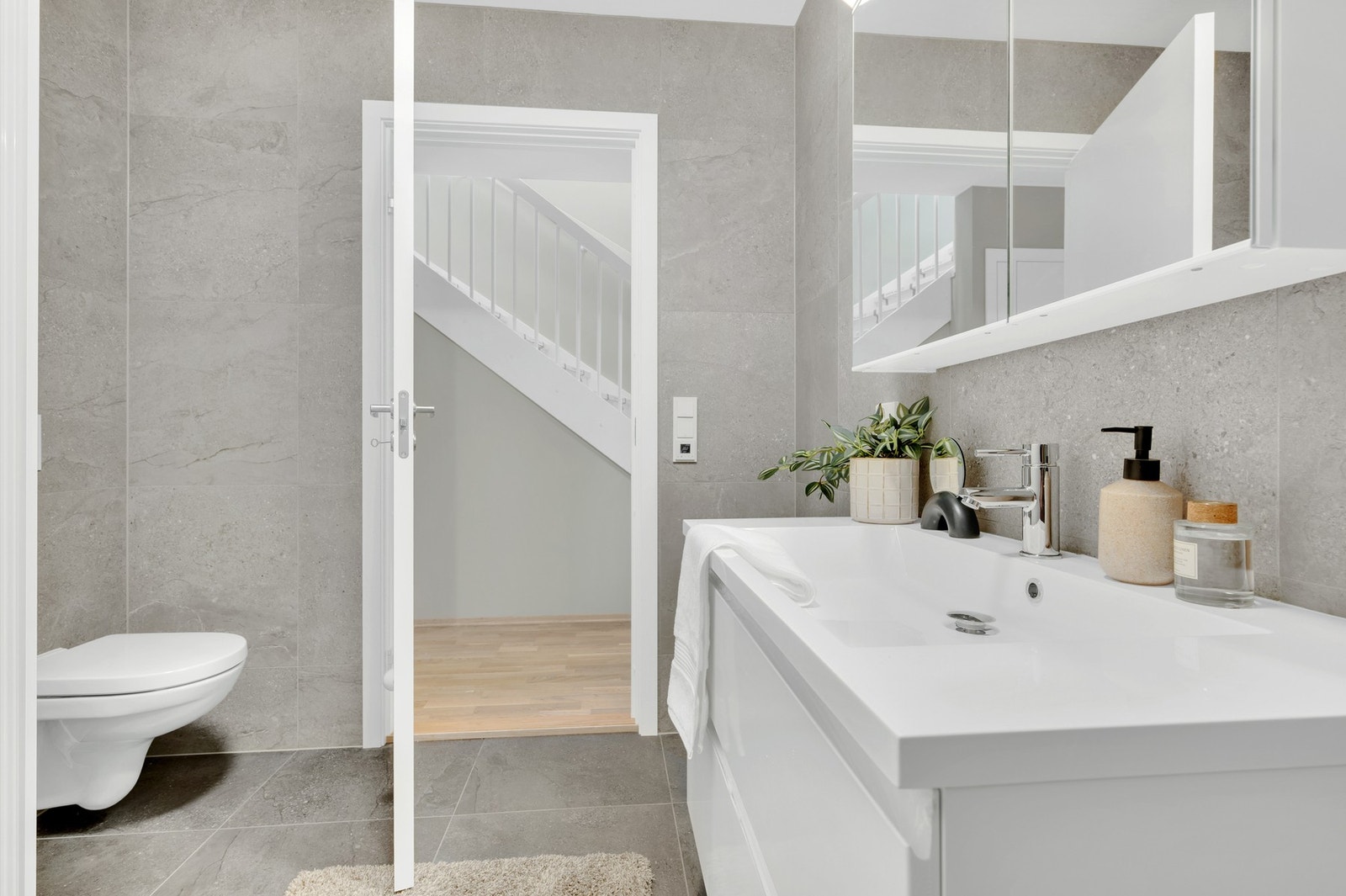 Badet har også opplegg til vaskemaskin. Galleribilde