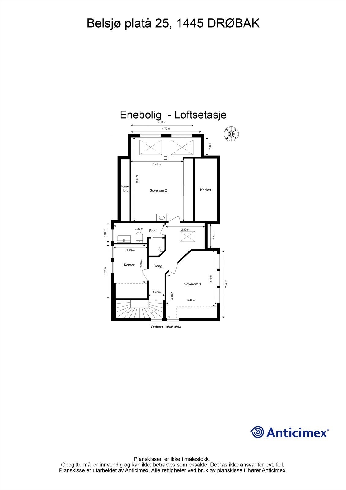 Plantegning - Loftsetasje Galleribilde