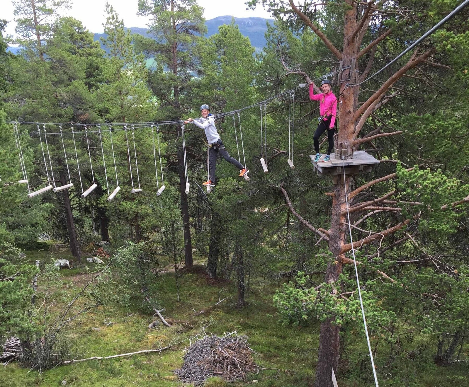 I nærheten finner du Brimi klatrepark som byr på utfordringer for store og små Galleribilde