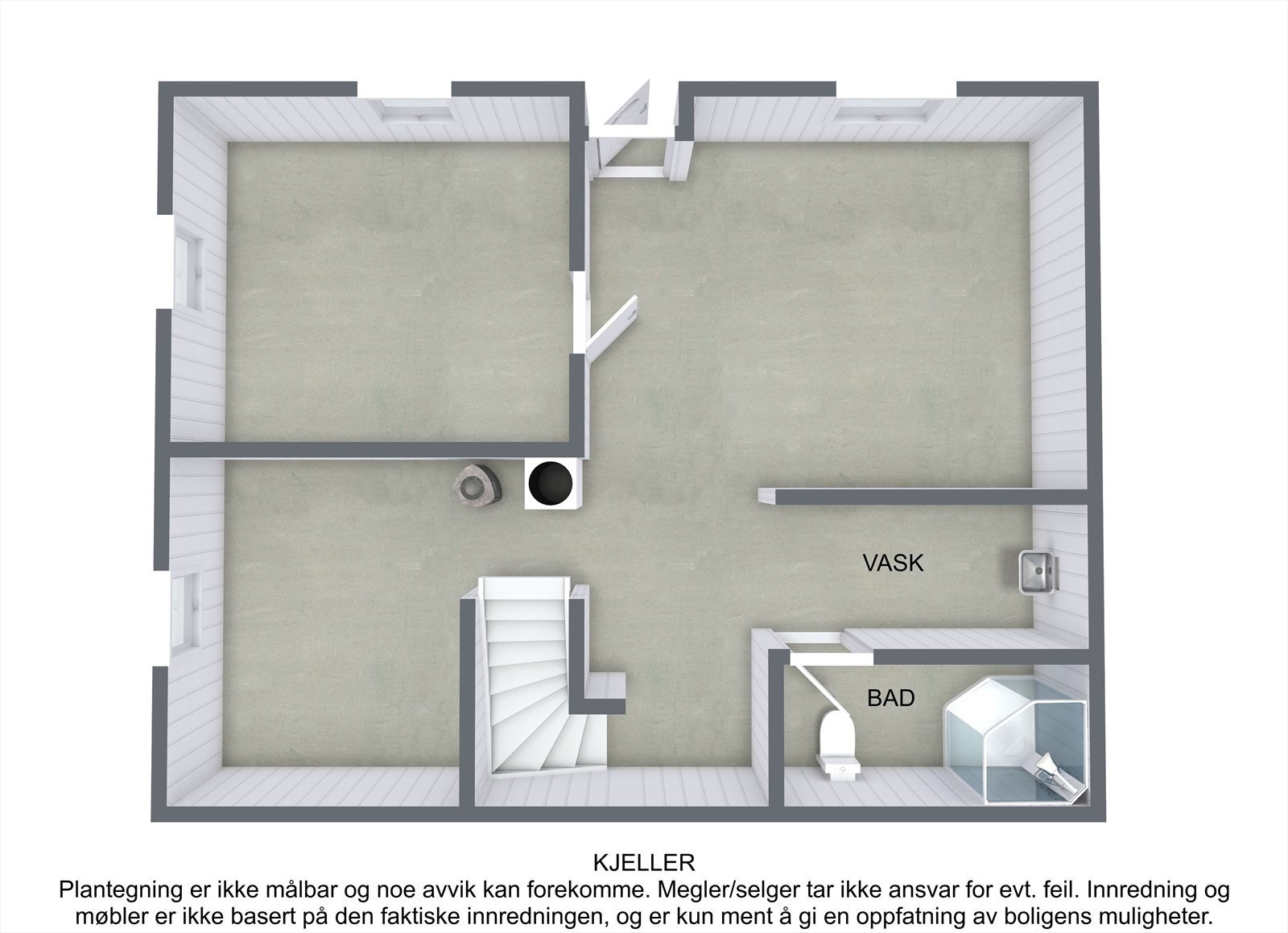 Plantegning kjeller Galleribilde