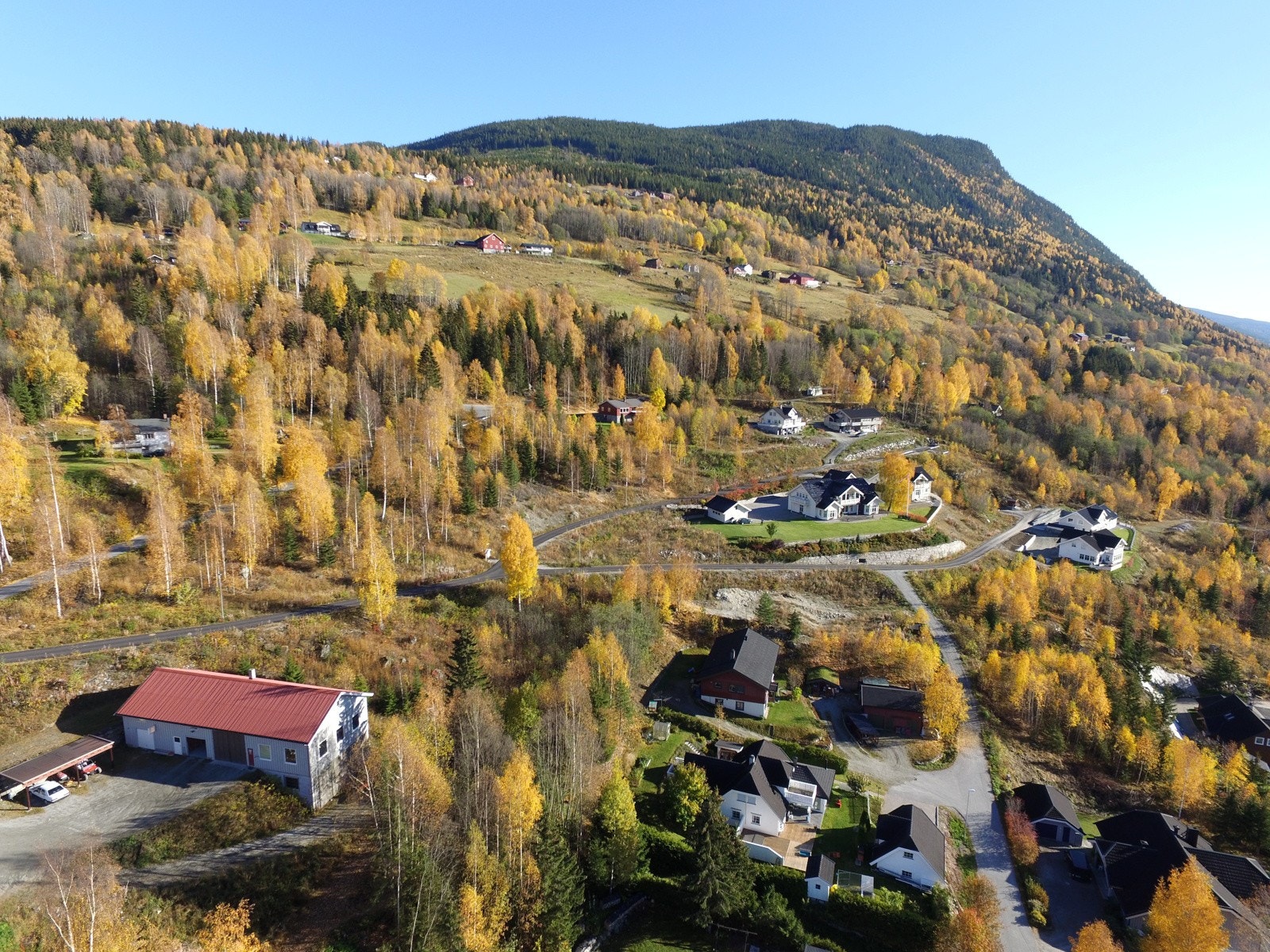 Tomtene har strøm, vann og avløp til tomtegrensene Galleribilde