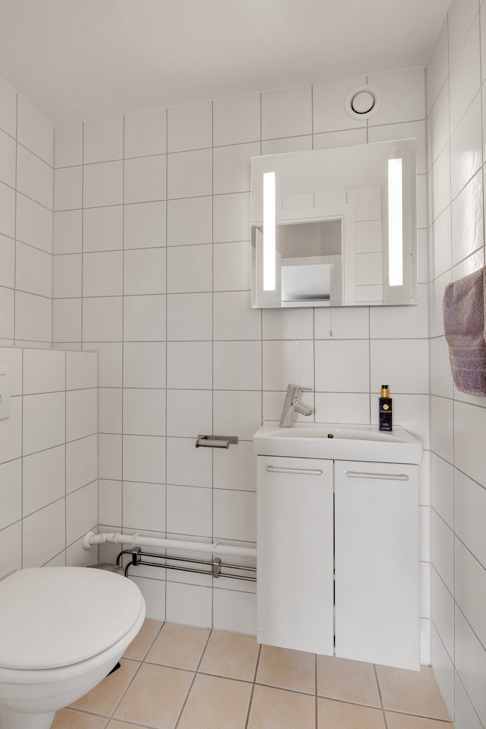 I tillegg til badet har boligen praktisk toalett Galleribilde