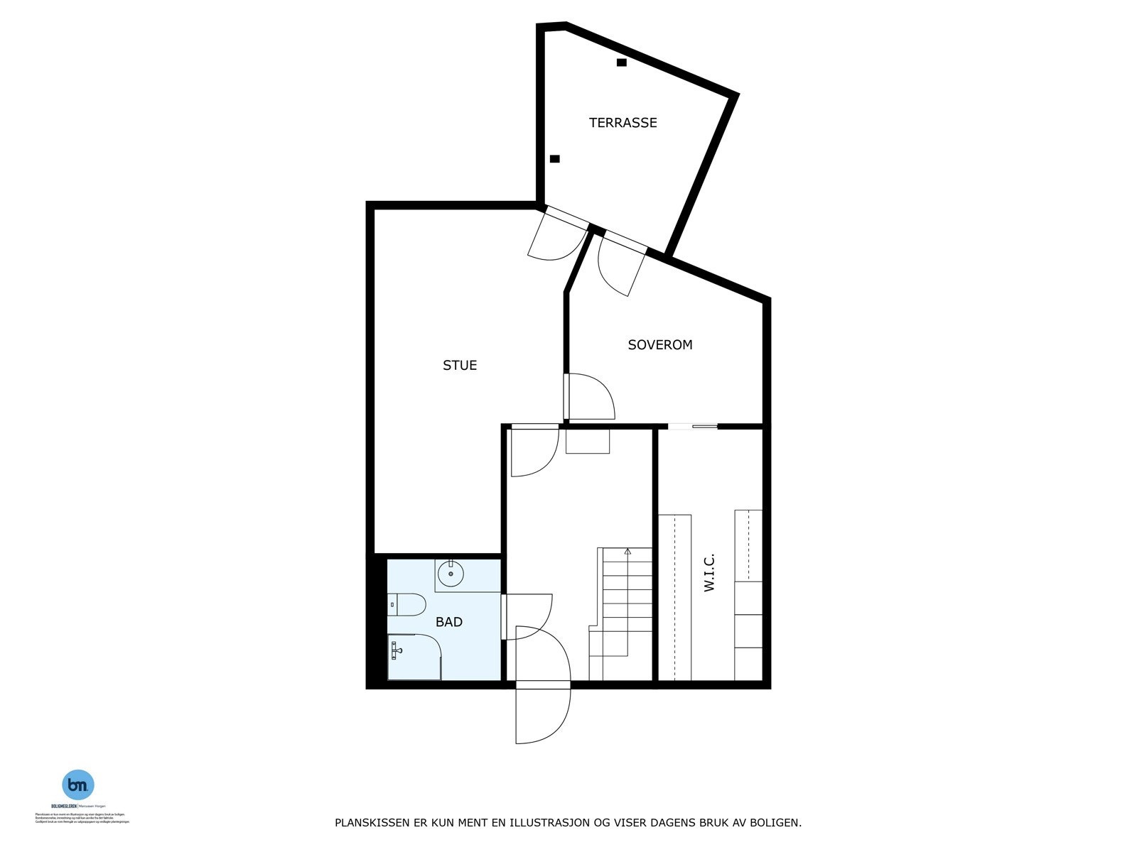 Plantegning underetasje Galleribilde
