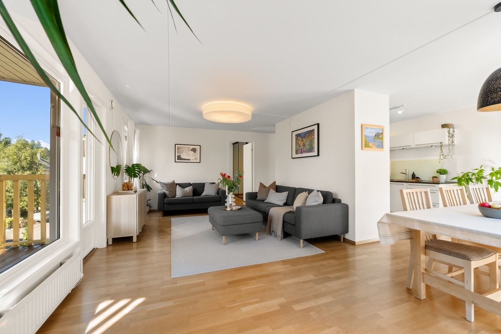 Fra stuen med gode vindusflater uten gjenboere Galleribilde