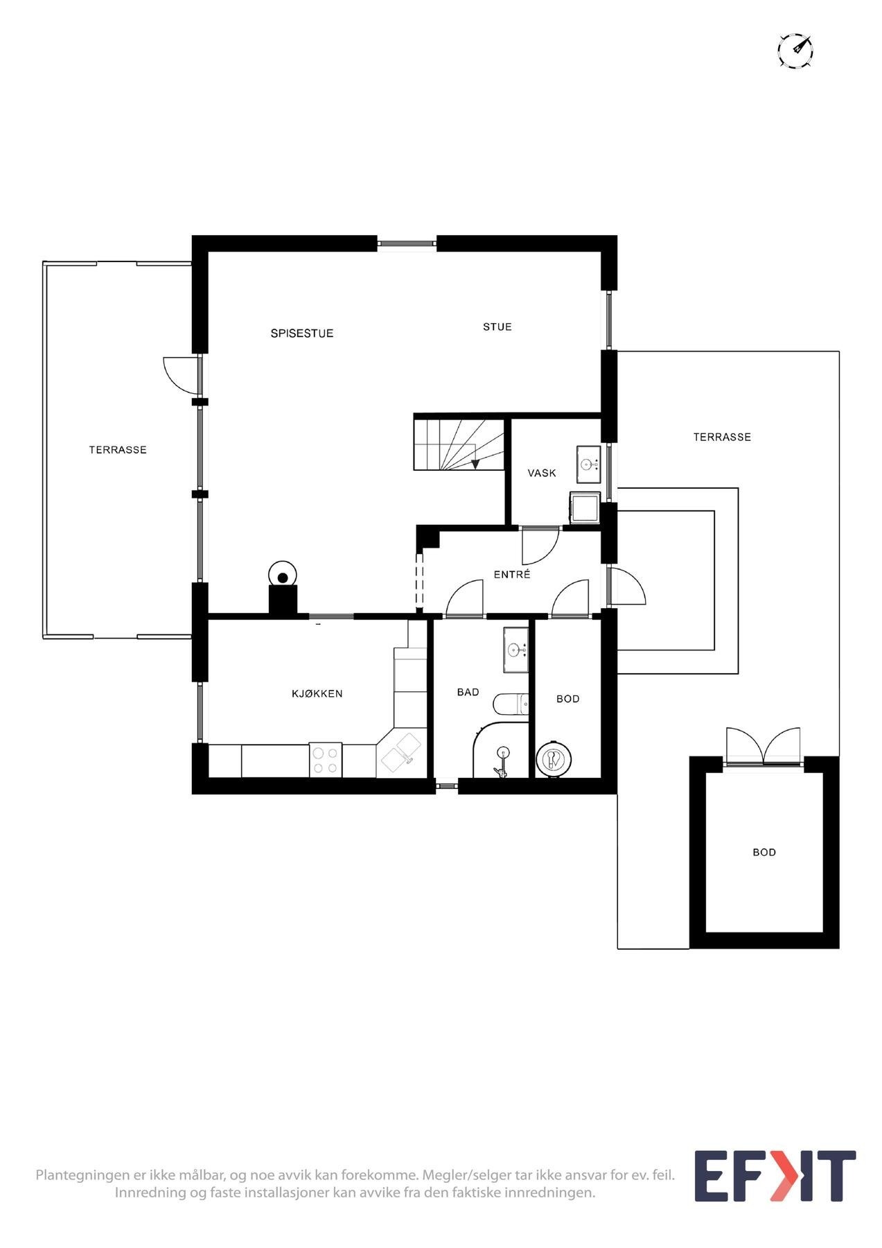 Planskisse første etasje. Galleribilde