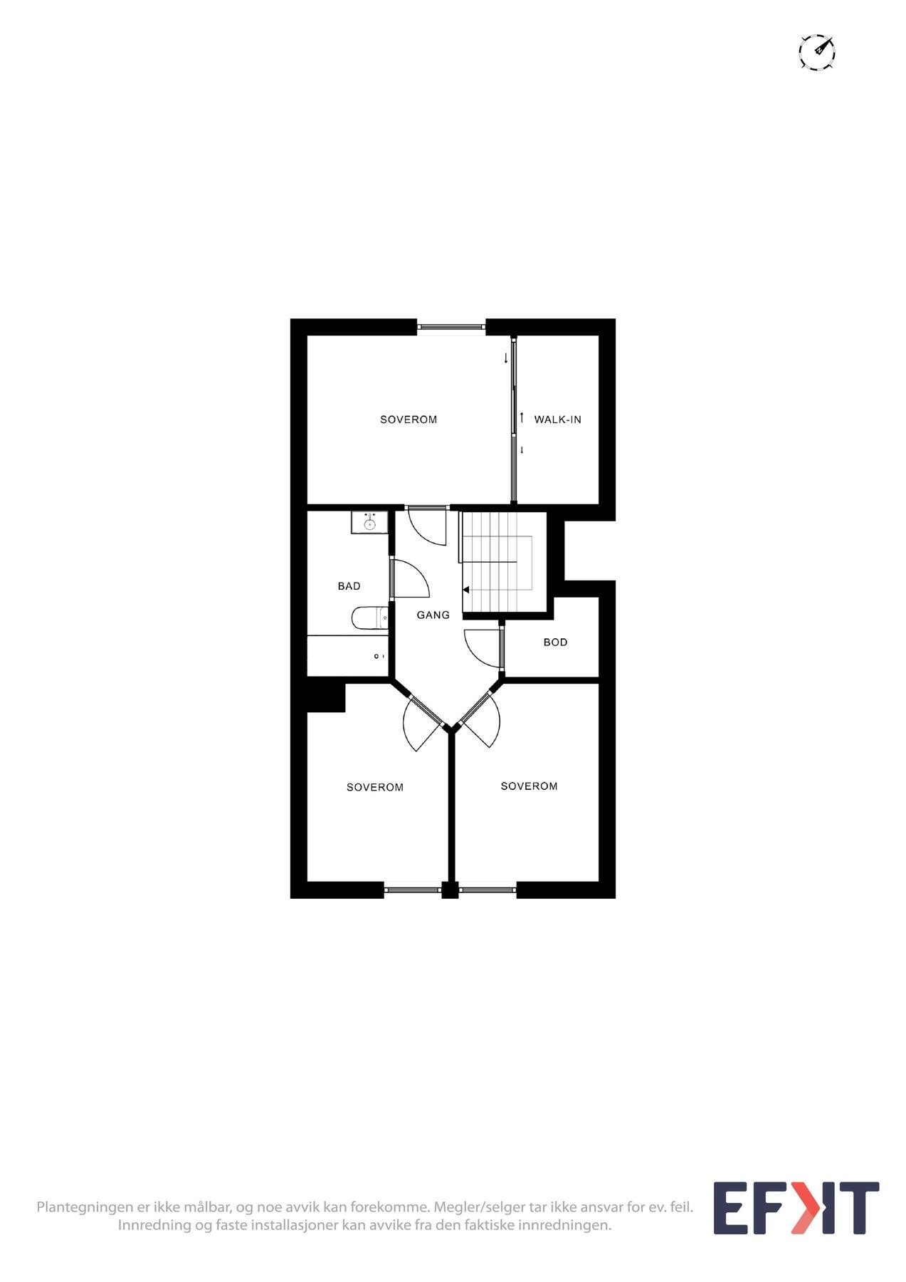 Planskisse loft. Galleribilde