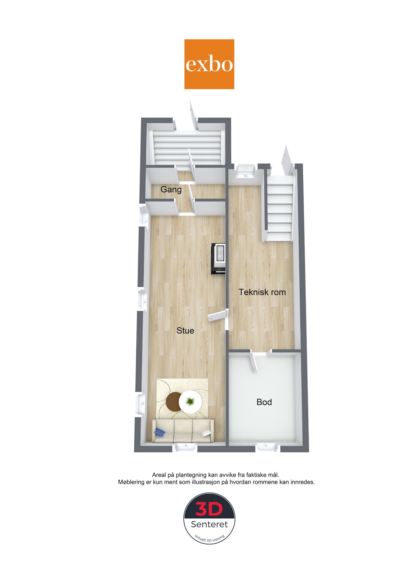 Plantegning kjeller - enebolig Galleribilde