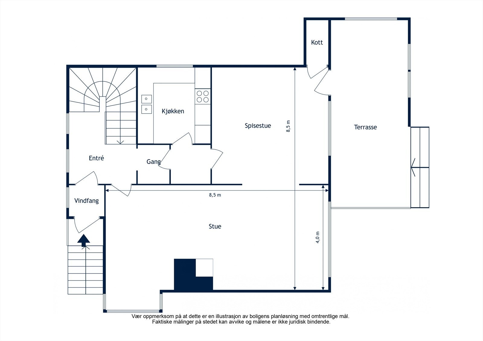 Plantegning - 1. etasje Galleribilde