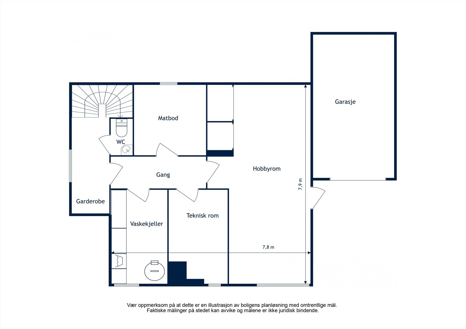 Plantegning - underetasje Galleribilde