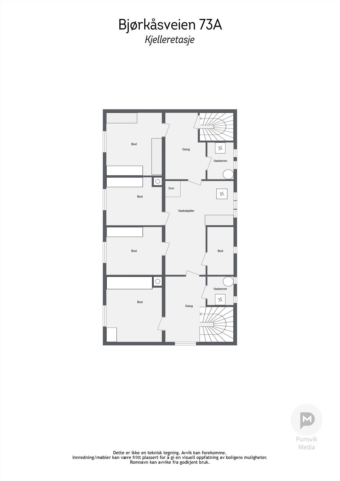 Plantegning kjelleretasje Galleribilde