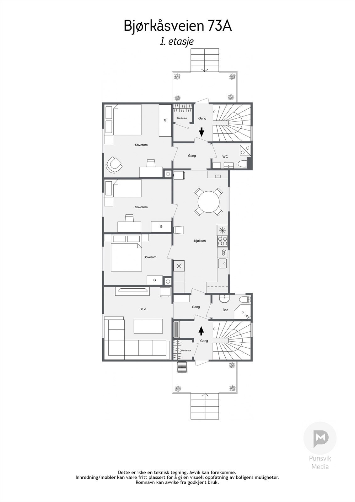 Plantegning 1.etasje Galleribilde