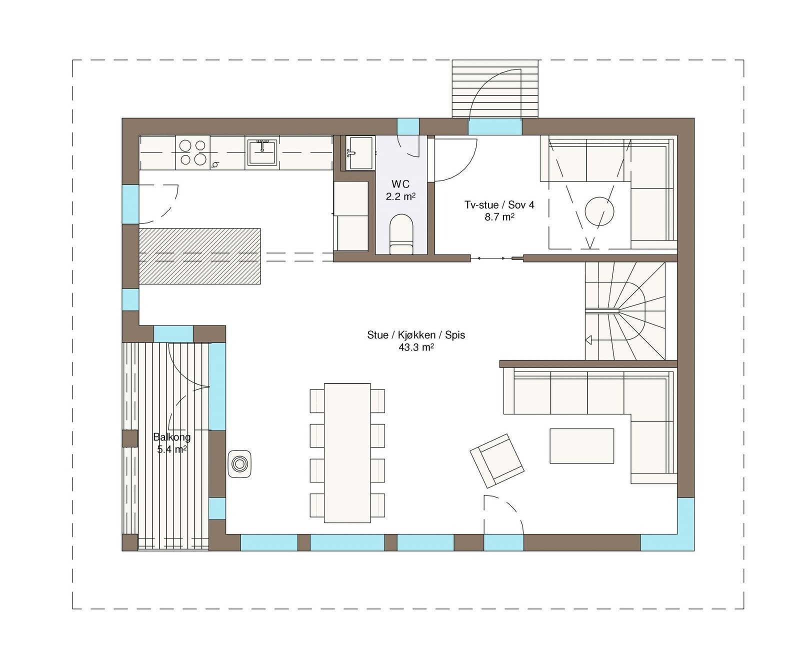 Planløsning 16UH hoved Galleribilde