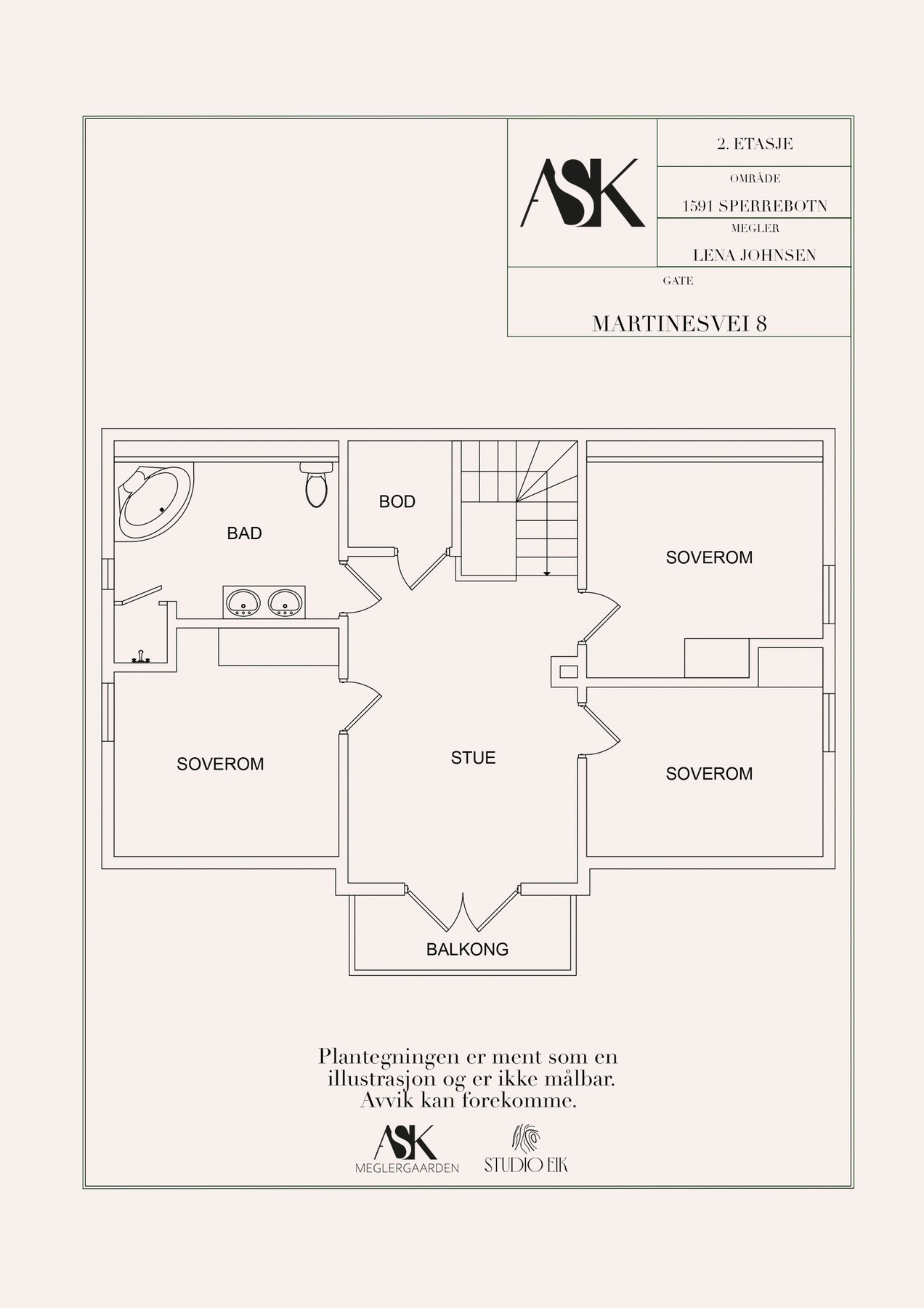 Plantegning 2. etasje Galleribilde