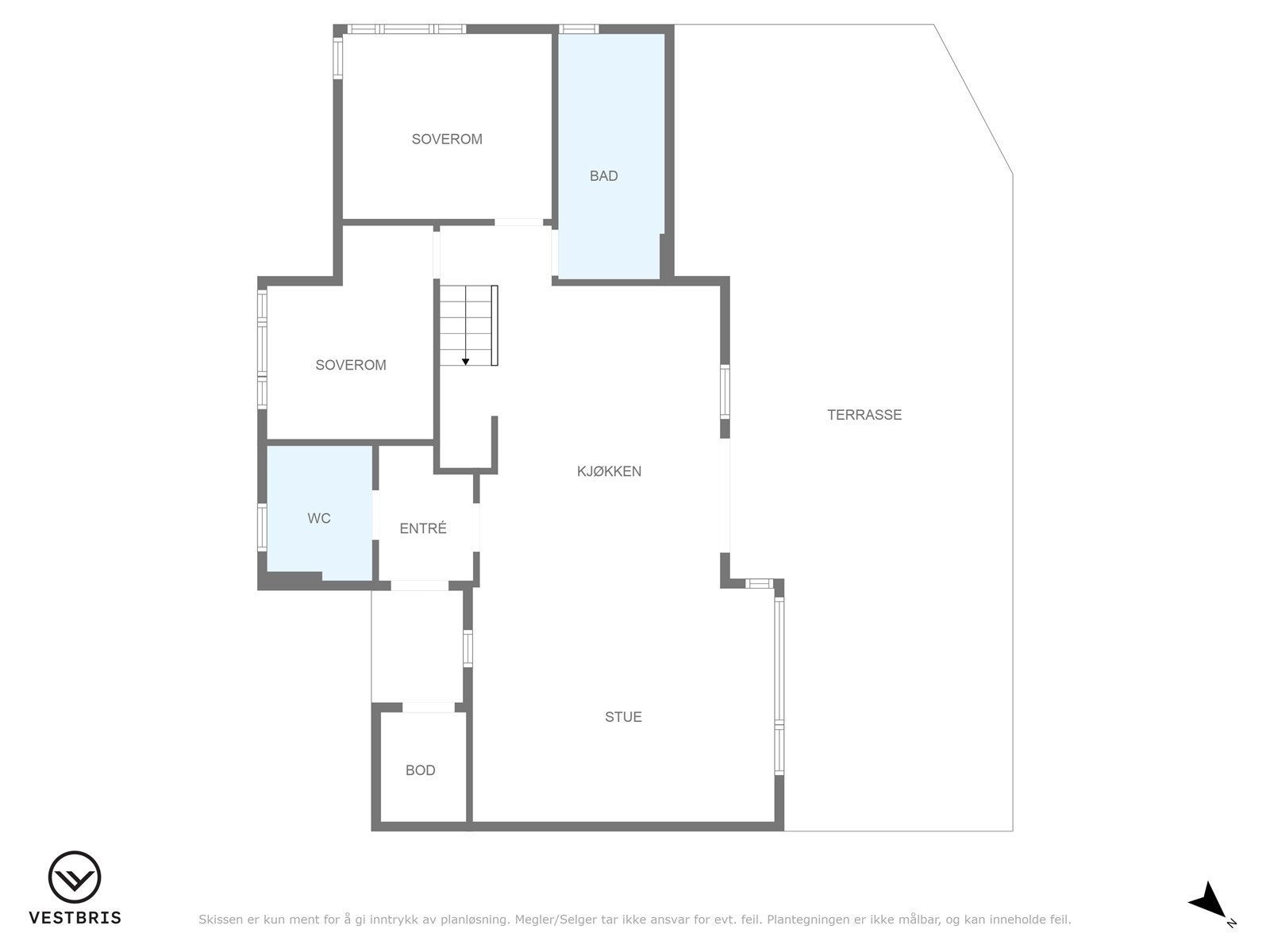 Plantegning hovedetasje Galleribilde