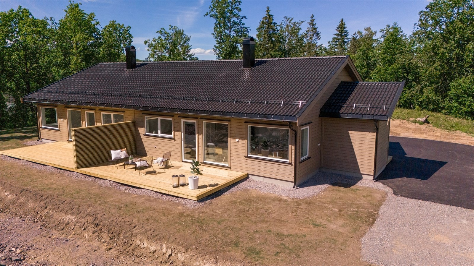 Sameiets er bestående av 2 seksjoner på felles tomt. Dette er et nytt sameie og det er p.t ikke fastsatt felleskostnader enda. Galleribilde