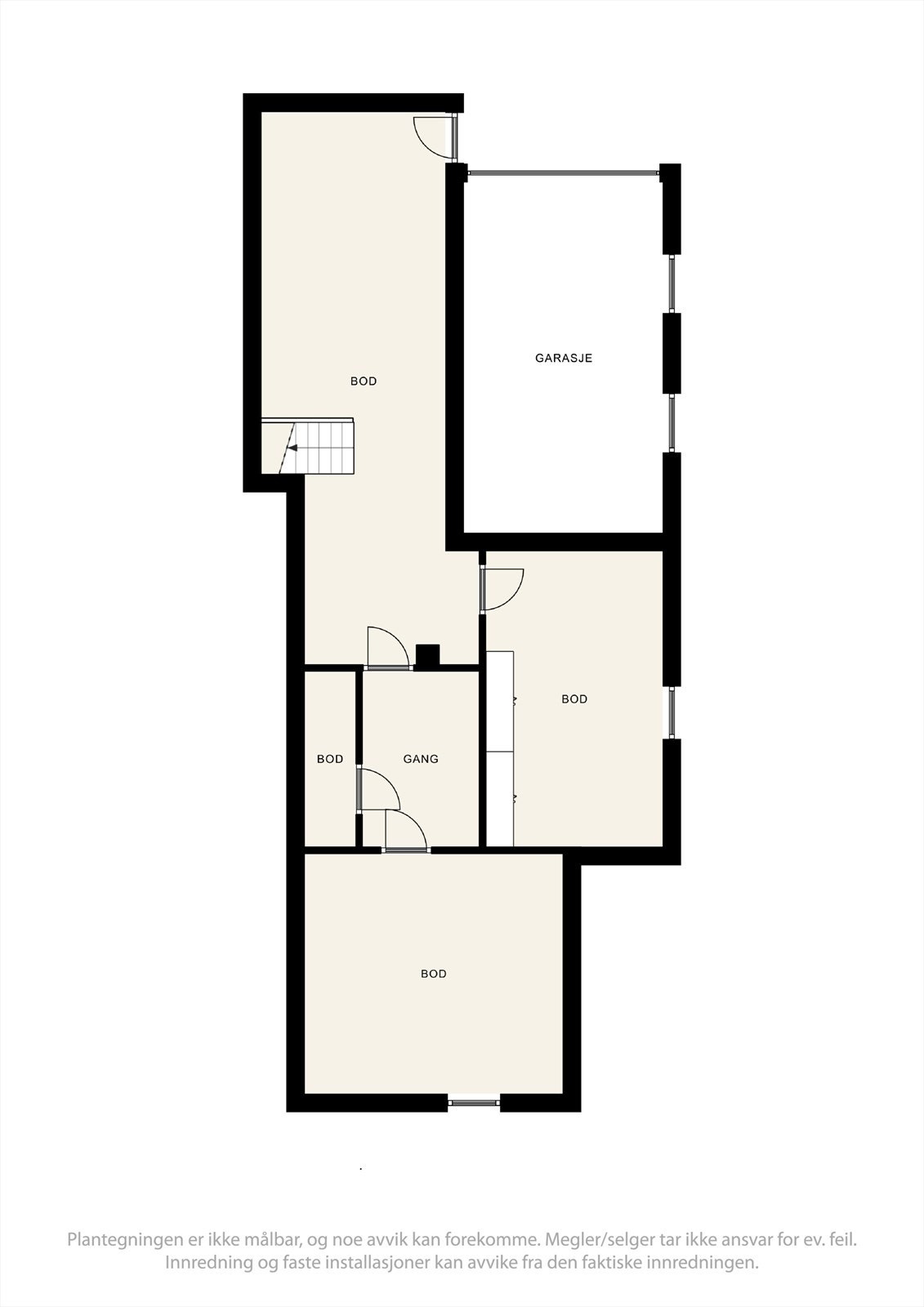 Plantegning for kjeller. Galleribilde