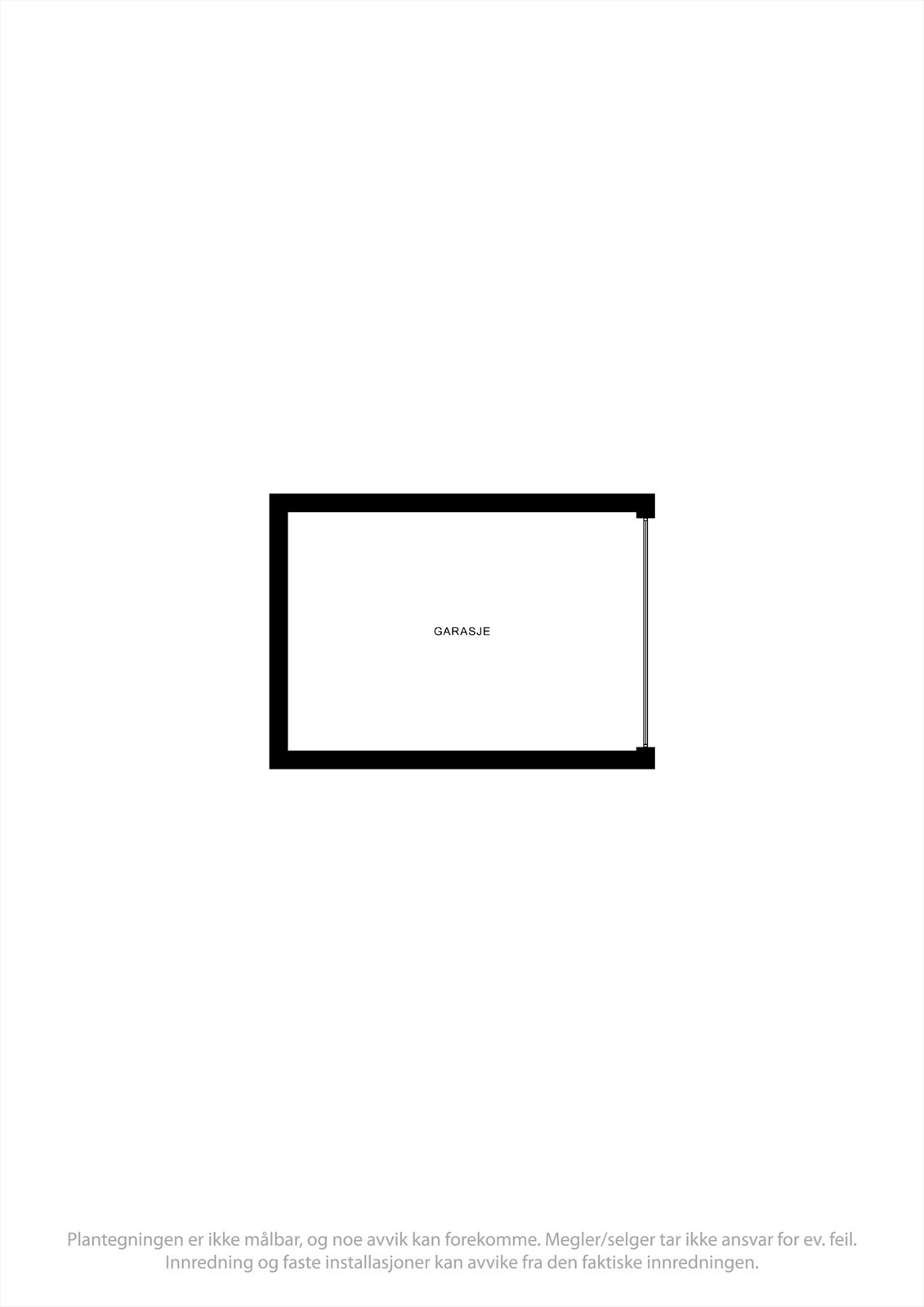 Plantegning frittstående garasje Galleribilde