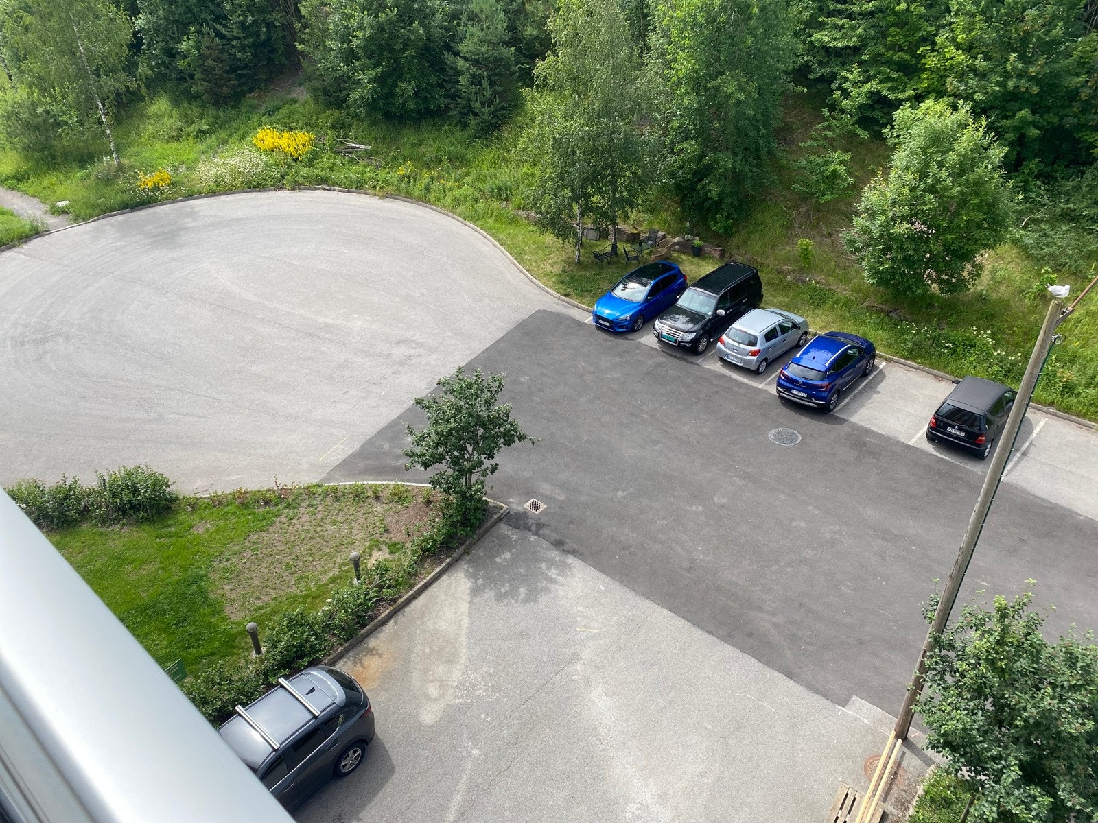 Utsikt fra innglasset balkong Galleribilde